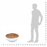 vidaXL Table basse Forme de bol Bois de récupération massif 60x60x30cm
