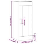 vidaXL Armoire murale blanc brillant 34 5x34x90 cm bois d'ingénierie