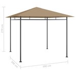 vidaXL Belvédère 3x3x2 7 m Taupe 180 g/m²