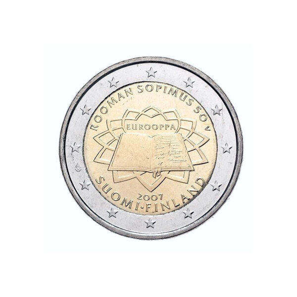 Monnaie 2 euros commémorative finlande 2007 - traité de rome