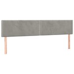 vidaXL Têtes de lit 2 Pièces Gris clair 100x5x78/88 cm Velours