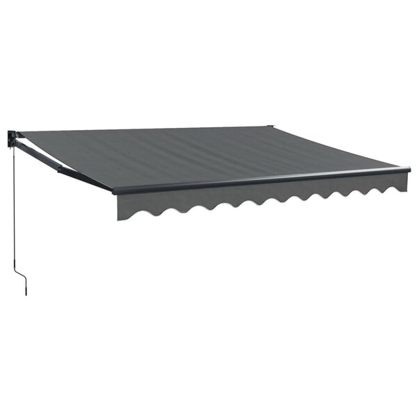 vidaXL Auvent rétractable anthracite 3 5x2 5 m tissu et aluminium
