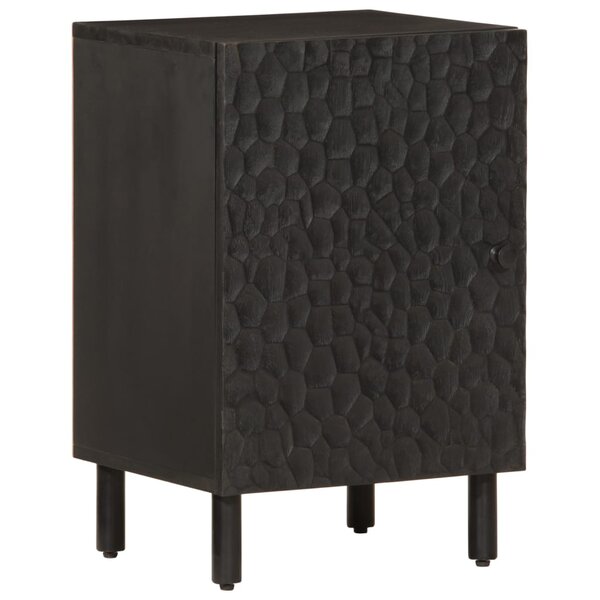 vidaXL Armoire de salle de bain noir 38x33x58 cm bois massif manguier