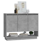 vidaXL Buffet Gris béton 97x31x75 cm Bois d'ingénierie