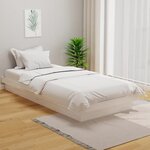 vidaXL Cadre de lit sans matelas blanc bois massif 100x200 cm
