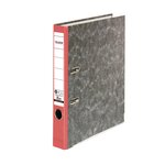 Classeur À Levier Papier Marbré A4 Recycling - Gris-dos Rouge - X 25 - Falken