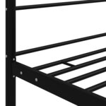 vidaXL Cadre de lit à baldaquin sans matelas noir métal 100x200 cm