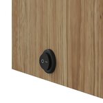 vidaXL Armoire de salle de bain à miroir avec LED chêne 45x13x52 cm