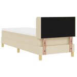 vidaXL Lit avec sommier crème 80x200 cm en tissu
