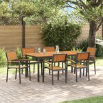 vidaXL Ensemble de salle à manger de jardin 7 pièces en bois massif d'acacia et métal