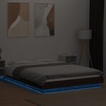 vidaXL Cadre de lit avec lumières LED sans matelas 135x190 cm