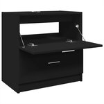 vidaXL Armoire d'évier noir 59x37x59 cm bois d'ingénierie