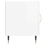 vidaXL Tables de chevet 2 Pièces blanc brillant 40x40x50 cm