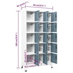 vidaXL Armoire à casiers Gris clair et gris foncé 90x40x180 cm Acier