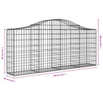 vidaXL Paniers à gabions arqués 5 Pièces 200x30x80/100 cm Fer galvanisé