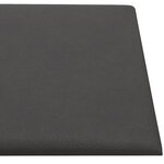 vidaXL Panneaux muraux 12 Pièces Gris 90x30 cm Similicuir 3 24 m²