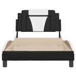vidaXL Cadre de lit avec LED sans matelas noir et blanc 100x200 cm