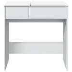 vidaXL Coiffeuse avec miroir blanc 73x46 5x120 cm