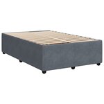 vidaXL Sommier à lattes de lit et matelas Gris foncé 120x200cm Velours
