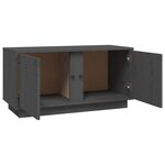 vidaXL Meuble TV Gris 80x35x40 5 cm Bois de pin massif