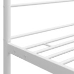 vidaXL Cadre de lit à baldaquin sans matelas blanc métal 100x200 cm
