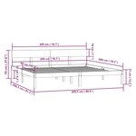 vidaXL Cadre de lit sans matelas blanc bois massif 200x200 cm