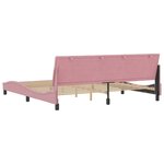 vidaXL Cadre de lit sans matelas rose 200x200 cm velours