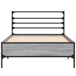 vidaXL Cadre de lit sans matelas sonoma gris 90x190 cm
