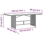 vidaXL Ensemble à manger de jardin et coussins 9 Pièces beige Poly rotin