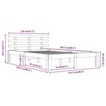 vidaXL Cadre de lit sans matelas blanc bois massif 120x200 cm