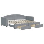 vidaXL Lit de jour avec gigogne et tiroirs sans matelas 80x200 cm