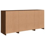 vidaXL Buffet avec lumières LED chêne marron 142 5x37x67 cm