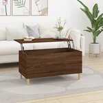 vidaXL Table basse Chêne marron 90x44 5x45 cm Bois d'ingénierie