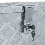 vidaXL Boîte en aluminium 61 5 x 26 5 x 30 cm Argenté