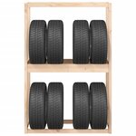 vidaXL Porte-pneus 120x40x180 cm Bois de pin massif