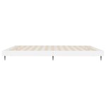 vidaXL Cadre de lit sans matelas blanc brillant 120x200 cm