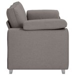 Canapé Loveseat Taupe 140 cm en Tissu