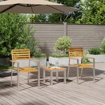 Ensemble de salle à manger de jardin 3 pièces en bois massif d'acacia vidaXL