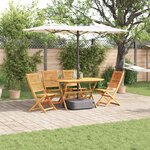 Set de jardin 5 pièces en bois d'acacia