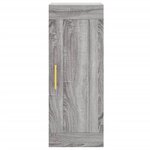 vidaXL Buffet haut Sonoma gris 34 5x34x180 cm Bois d'ingénierie