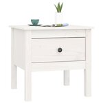 vidaXL Tables d'appoint 2 Pièces Blanc 50x50x49 cm Bois massif de pin