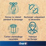 Brosse à dents électrique ORAL-B- 3 brossettes incluses - blanc - sans fil