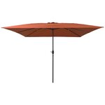Parasol de jardin carré vidaXL 295x245 cm Terracotta