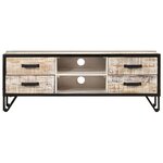 vidaXL Meuble TV 110x30x41 cm Bois d'acacia massif