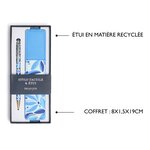 Stylo Tactile avec Etui Office Chic - Plusieurs Motifs - Fleurs Bleu - Draeger