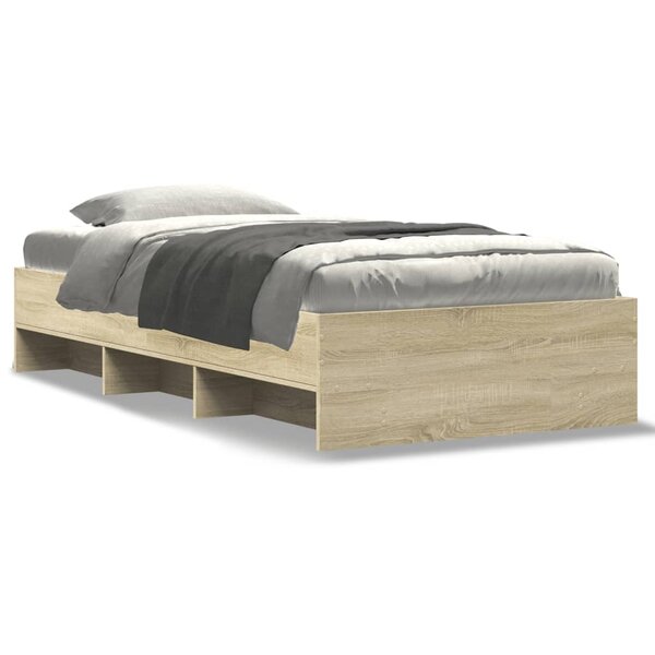vidaXL Cadre de lit sans matelas chêne sonoma 75x190 cm
