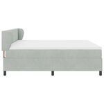 Lit coffre vidaXL avec matelas Gris clair 200x200 cm Velours