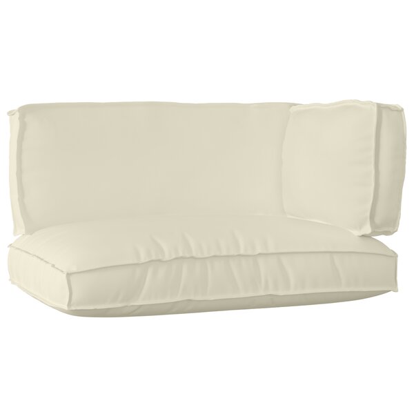 vidaXL Ensemble de coussins de palette 3 pièces Crème en tissu Oxford