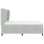 lit à ressort vidaXL avec matelas - Gris clair  180x200 cm  Velours
