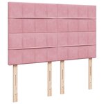 vidaXL Sommier à lattes de lit avec matelas Rose 140x190 cm Velours